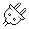 <strong> Plugs into a power outlet</strong>