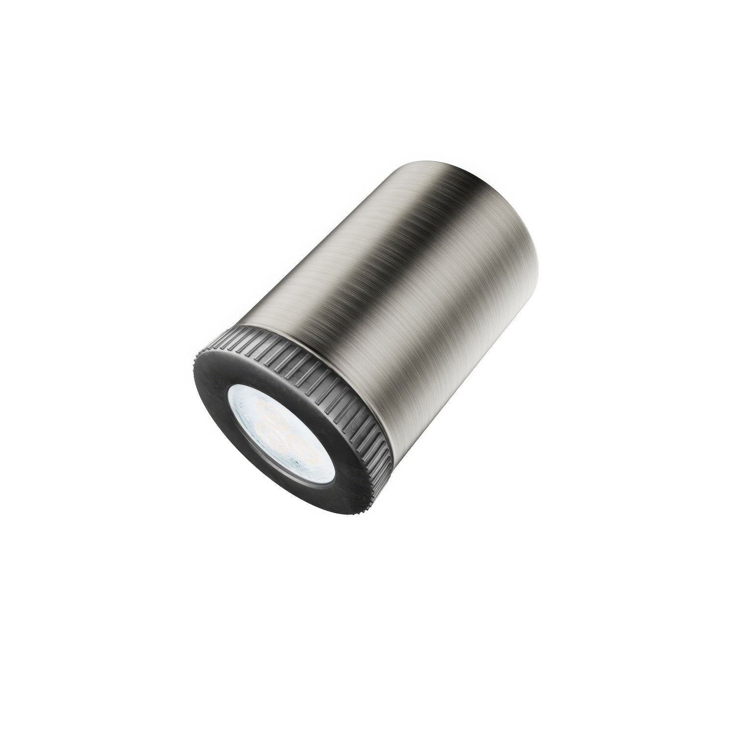 Lampada faretto Mini Spotlight GU1d0 con cablaggio SnakeBis e spina UK - Titanio satinato