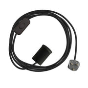 Lampada faretto Mini Spotlight GU1d0 con cablaggio SnakeBis e spina UK - Nero