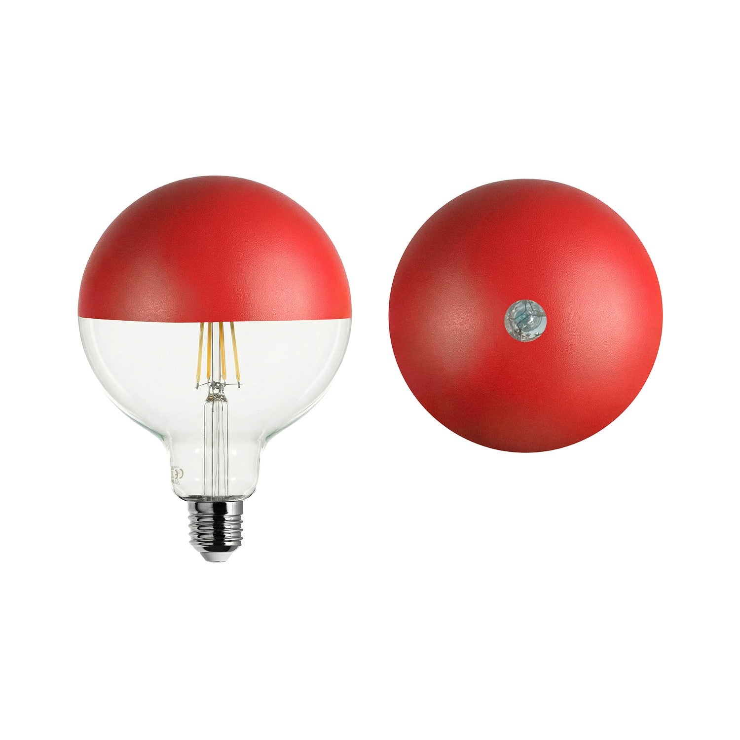 Light bulb LED G125 4.8W 806Lm E27 2700K Dimmable - Red