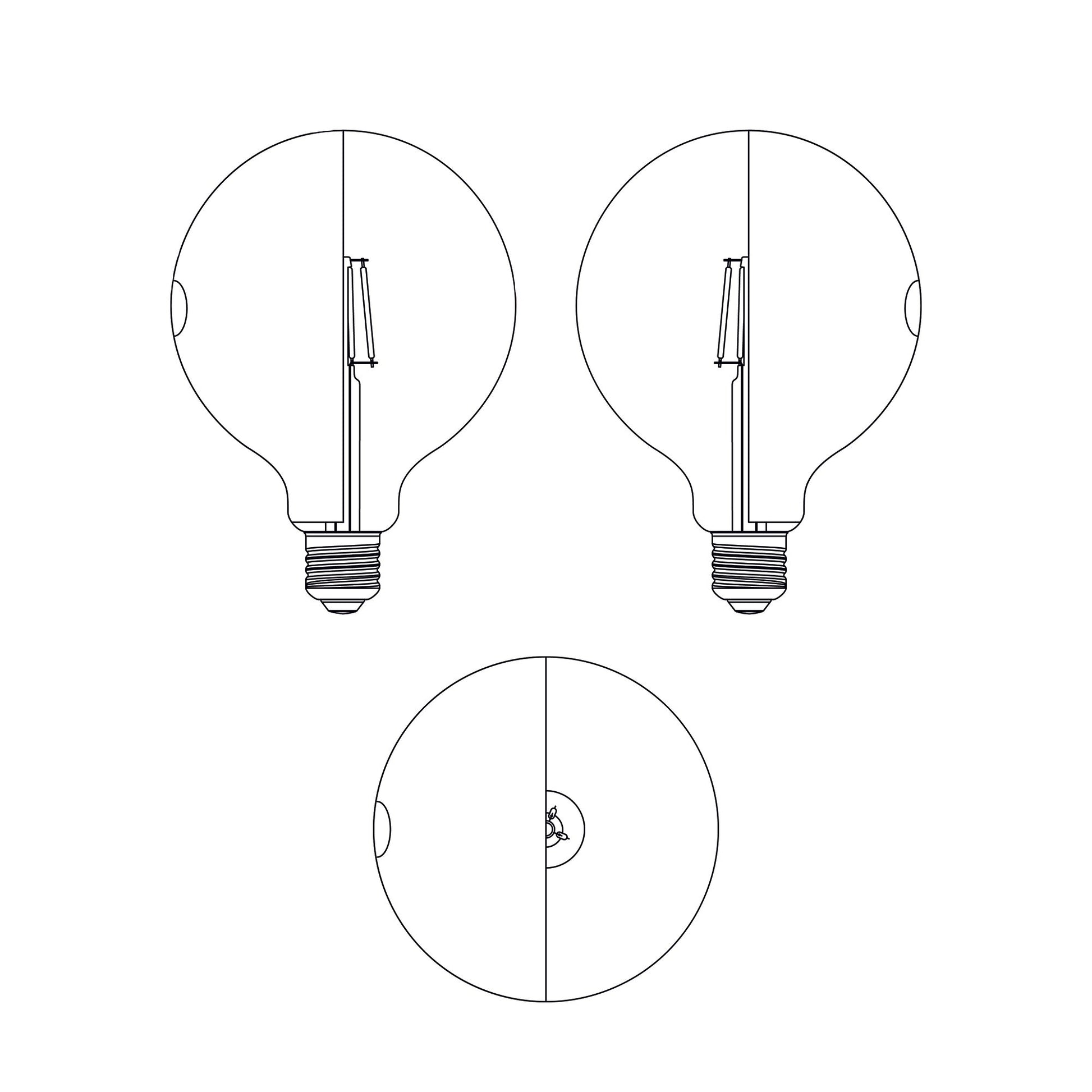 Lampadina LED Talia G125 4,8W 806Lm E27 2700K Dimmerabile - Arancione