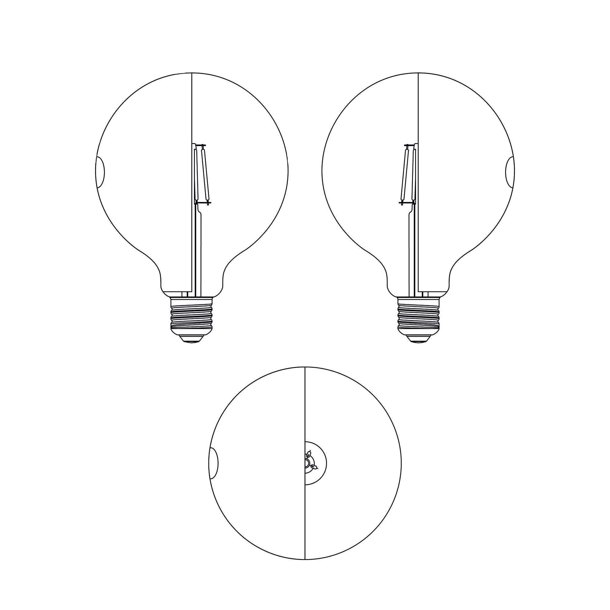 Lampadina LED Talia G125 4,8W 806Lm E27 2700K Dimmerabile - Giallo