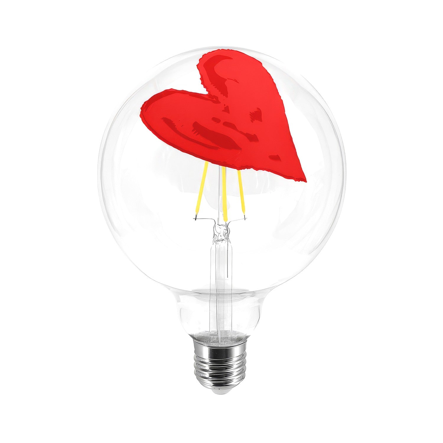Tattoo Pop Heart LED light bulb G125 4.5W 470Lm E27 2700K Dimmable - Red