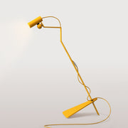 Adjustable floor lamp with adjustable magnetic Spotlight and UK Plug - Mario Tubo - Yellow