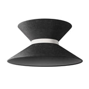 Paralume in tessuto Clessidra per lampada a sospensione - Lana Grigio Scuro Lana sabbia