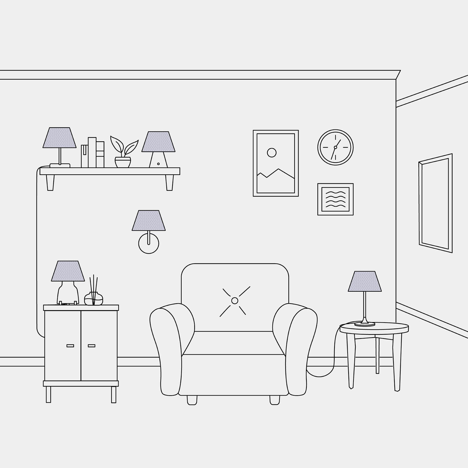 Paralume Impero S con attacco E27 per lampada da tavolo o applique - Made in Italy - Teletta Lilla