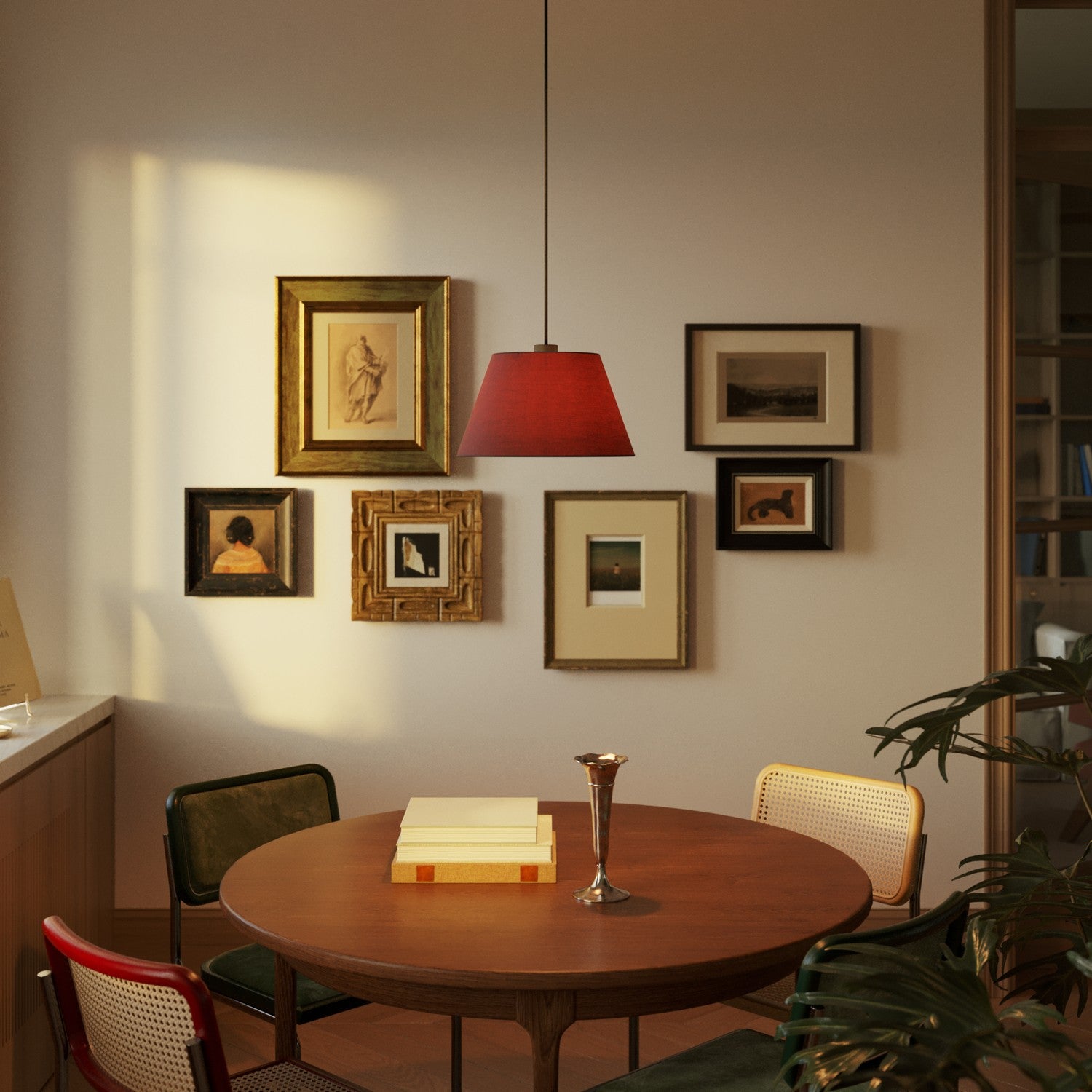 Paralume Impero M per sospensione con attacco E27 - Made in Italy - Arenal Bordeaux