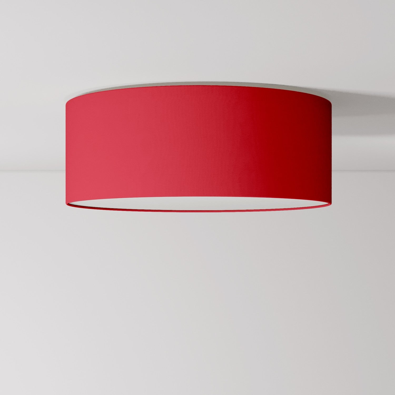 Plafoniera in tessuto Medium Slim - Made in Italy - Teletta rossa