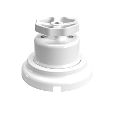 Switch/deviator kit with knob and white porcelain base