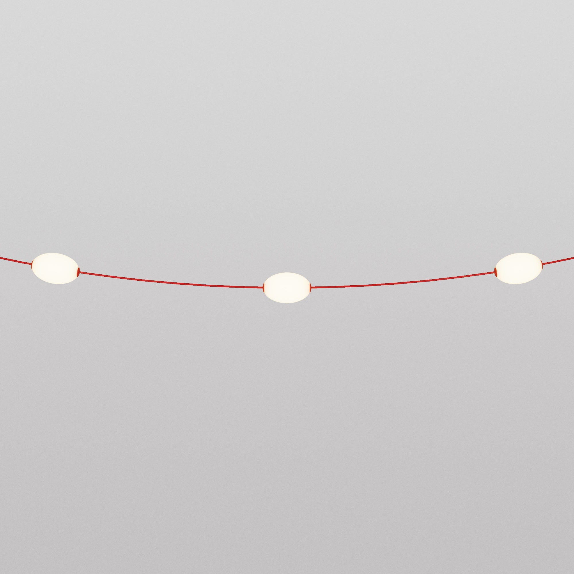 Catena luminosa 3 punti luce da esterno IP67 Rosso stella marina con spina UK - Marina3