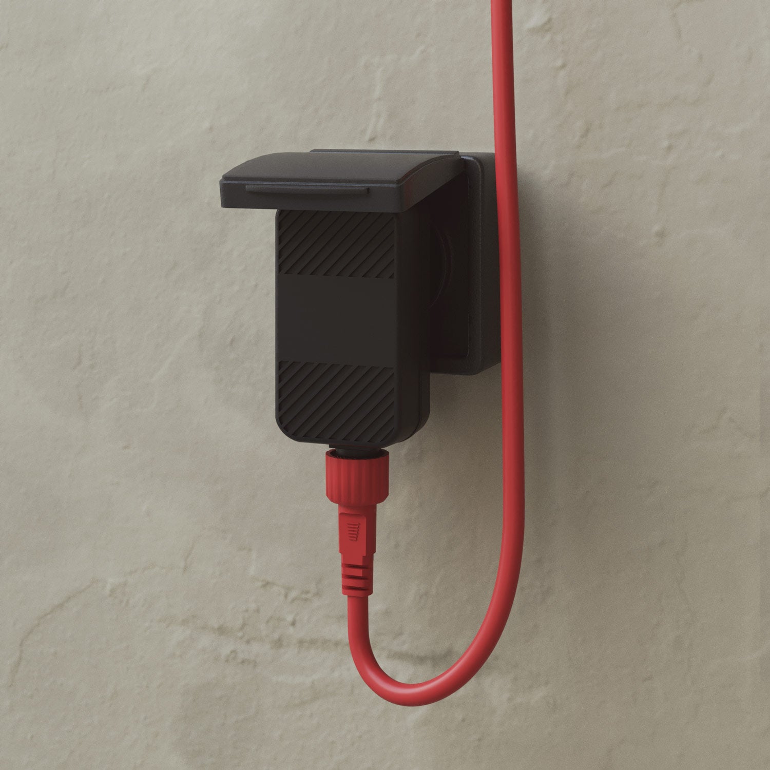 Catena luminosa reticolare 7 punti luce da esterno IP67 Rosso stella marina con spina UK - Marina GRID