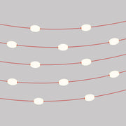 Catena luminosa 12 punti luce da esterno IP67 Rosso stella marina con spina UK - Marina12