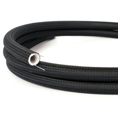 Creative-Tube, 20 mm diameter, Silk-effect RM04 Black fabric cover, moldable raceway