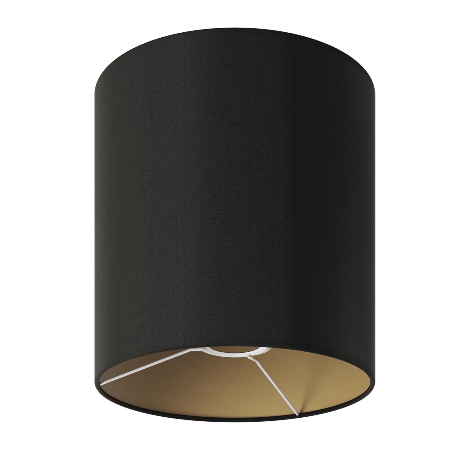 Lampada da terra MAG-Y con base metallica tonda, paralume Cilindro M e spina UK - Bronzo satinato
