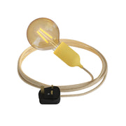 Snake Modulair Pastel, lampada portatile per esterni, 5 m cavo tessile, portalampada IP65 e spina UK - Mostarda
