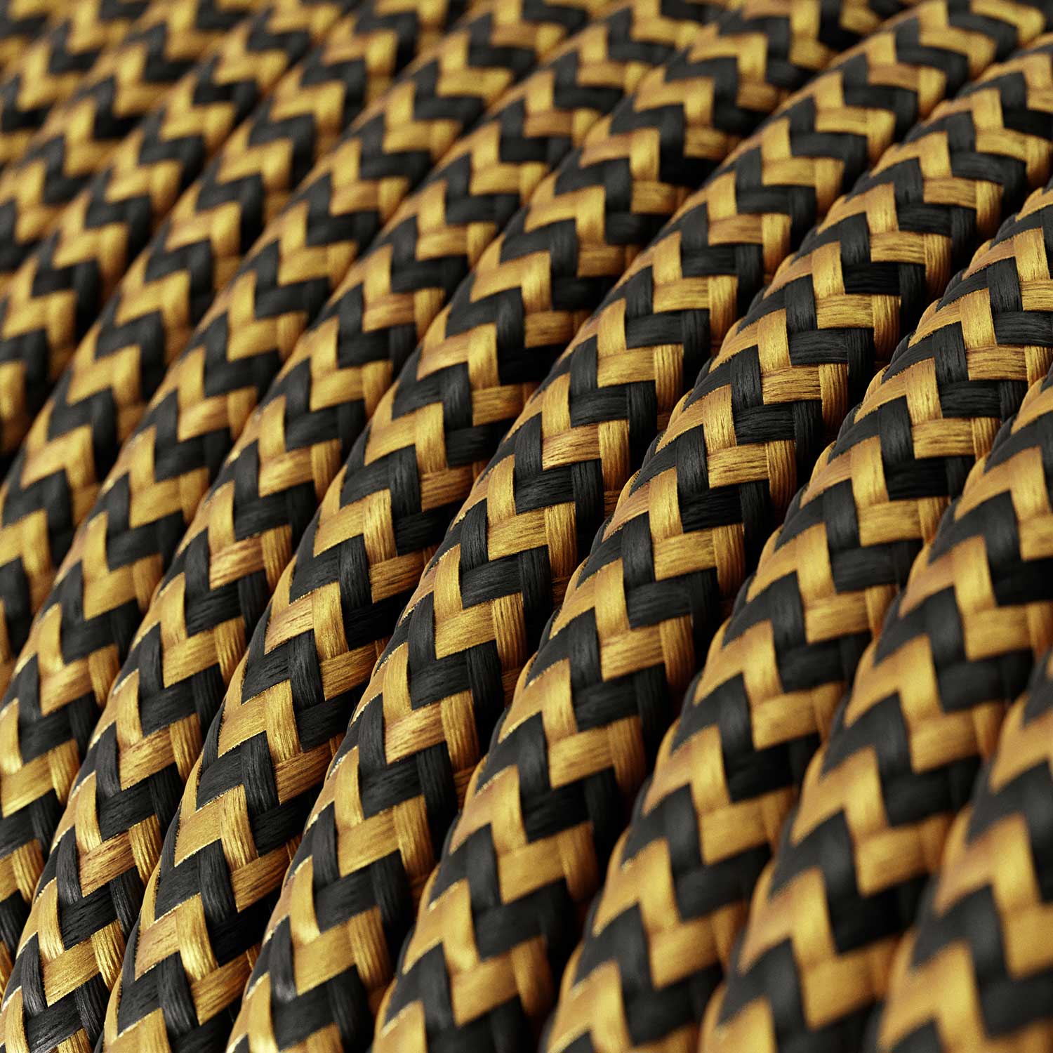 SnakeBis Zig-Zag per paralume - Cablaggio con portalampada, cavo in tessuto effetto Zig-Zag RZ24 e spina UK