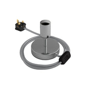 Alzaluce - Lampada da tavolo in metallo e spina UK - Cromo 5 cm