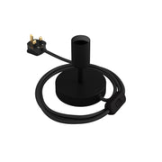 Alzaluce - Lampada da tavolo in metallo e spina UK - Nero opaco 5 cm