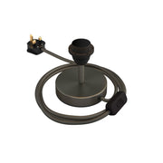 Alzaluce per paralume - Lampada da tavolo in metallo e spina UK - Titanio satinato 5 cm