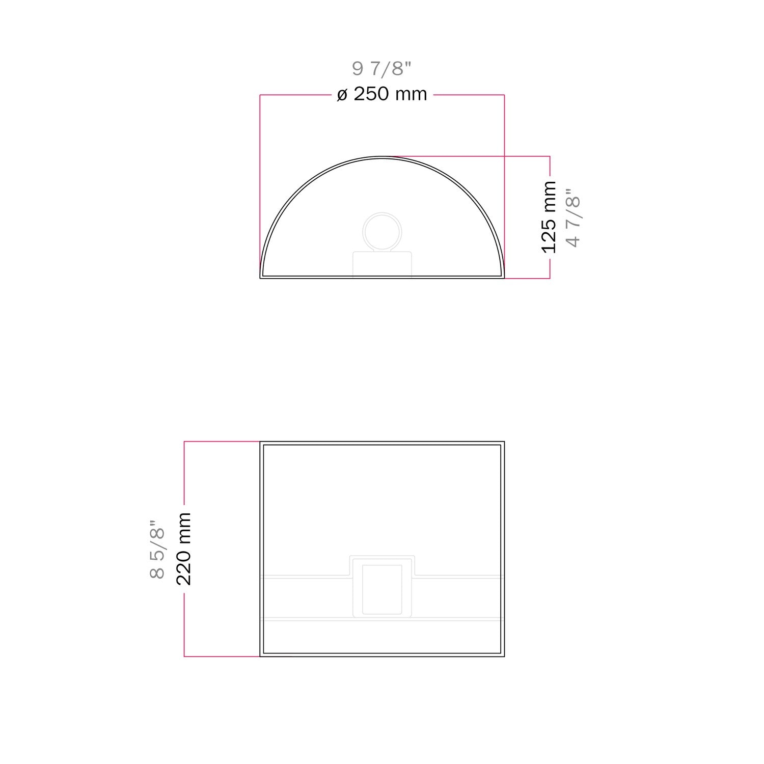 Applique Ventola con paralume in tessuto - Made in Italy - Arenal Cenere