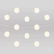 Catena luminosa 12 punti luce da esterno IP67 Bianco Sabbia con spina UK - Marina12 Cherry