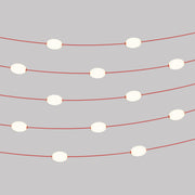 Catena luminosa 12 punti luce da esterno IP67 Rosso stella marina con spina UK - Marina12