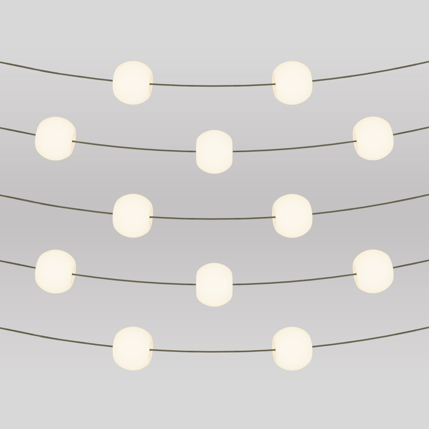 Catena luminosa 12 punti luce da esterno IP67 Verde Oliva con spina UK - Marina12 Cherry