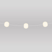 Catena luminosa 3 punti luce da esterno IP67 Bianco Sabbia con spina UK - Marina3 Cherry