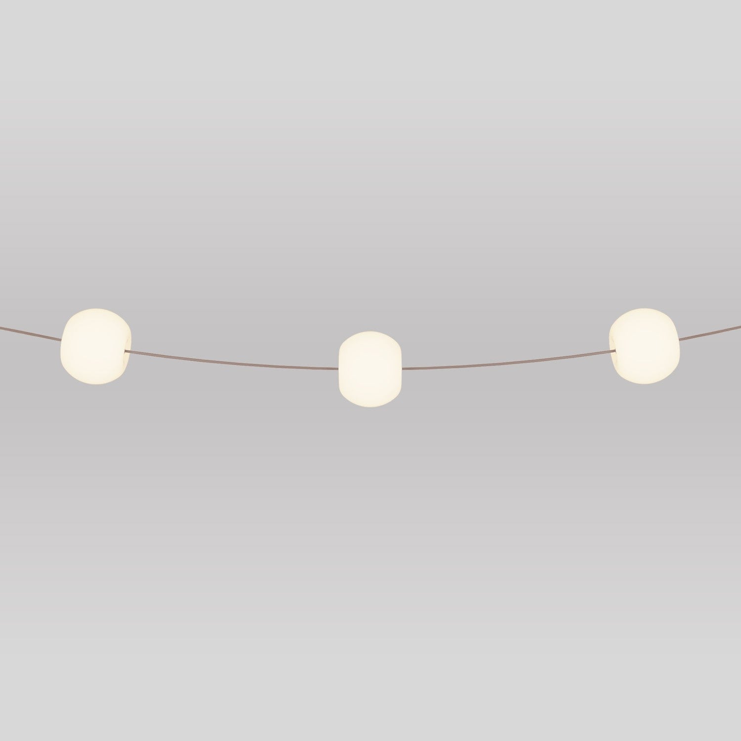 Catena luminosa 3 punti luce da esterno IP67 Desert Brown con spina UK - Marina3 Cherry