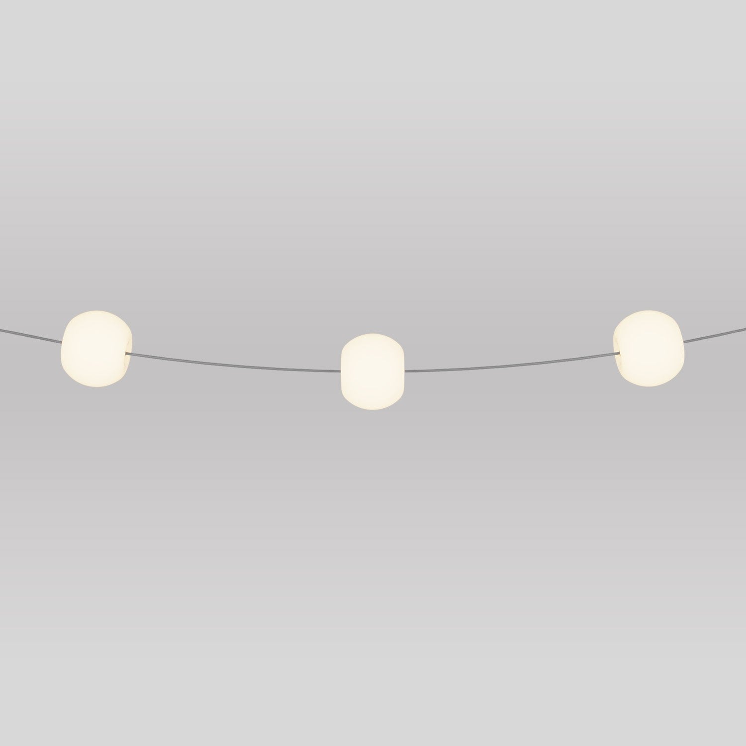 Catena luminosa 3 punti luce da esterno IP67 Grigio con spina UK - Marina3 Cherry