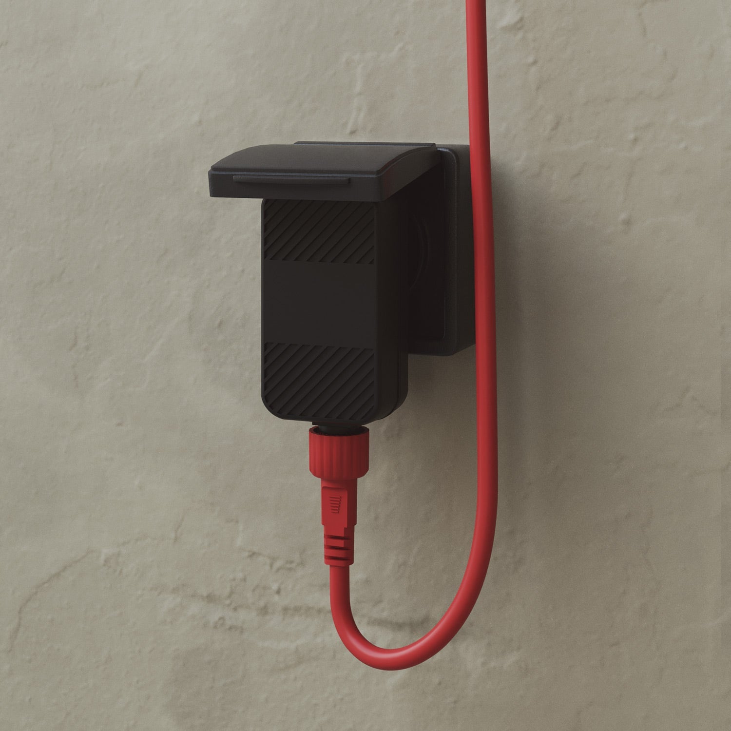 Catena luminosa 3 punti luce da esterno IP67 Rosso Stella Marina con spina UK - Marina3 Cherry 140 cm