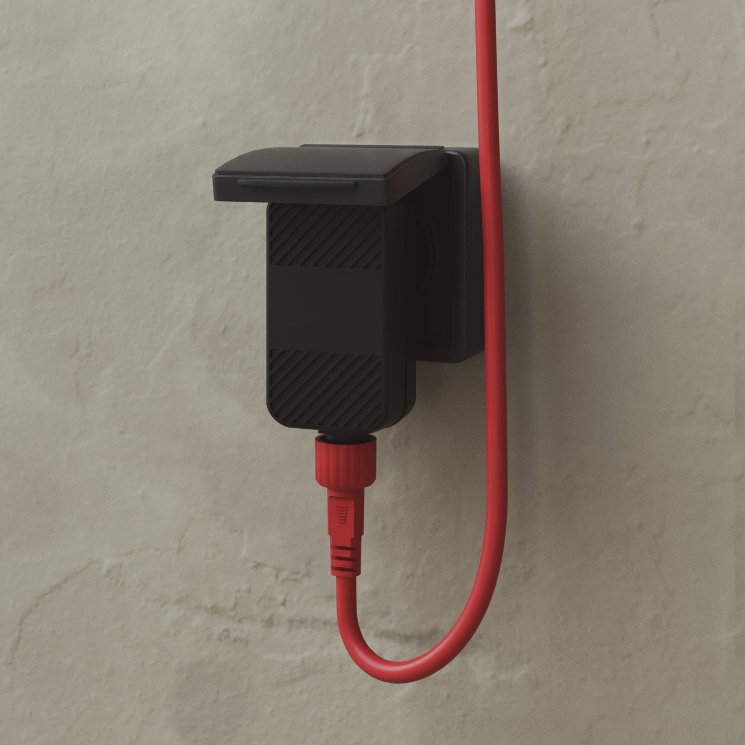 Catena luminosa 3 punti luce da esterno IP67 Rosso Stella Marina con spina UK - Marina3 Cherry 70 cm