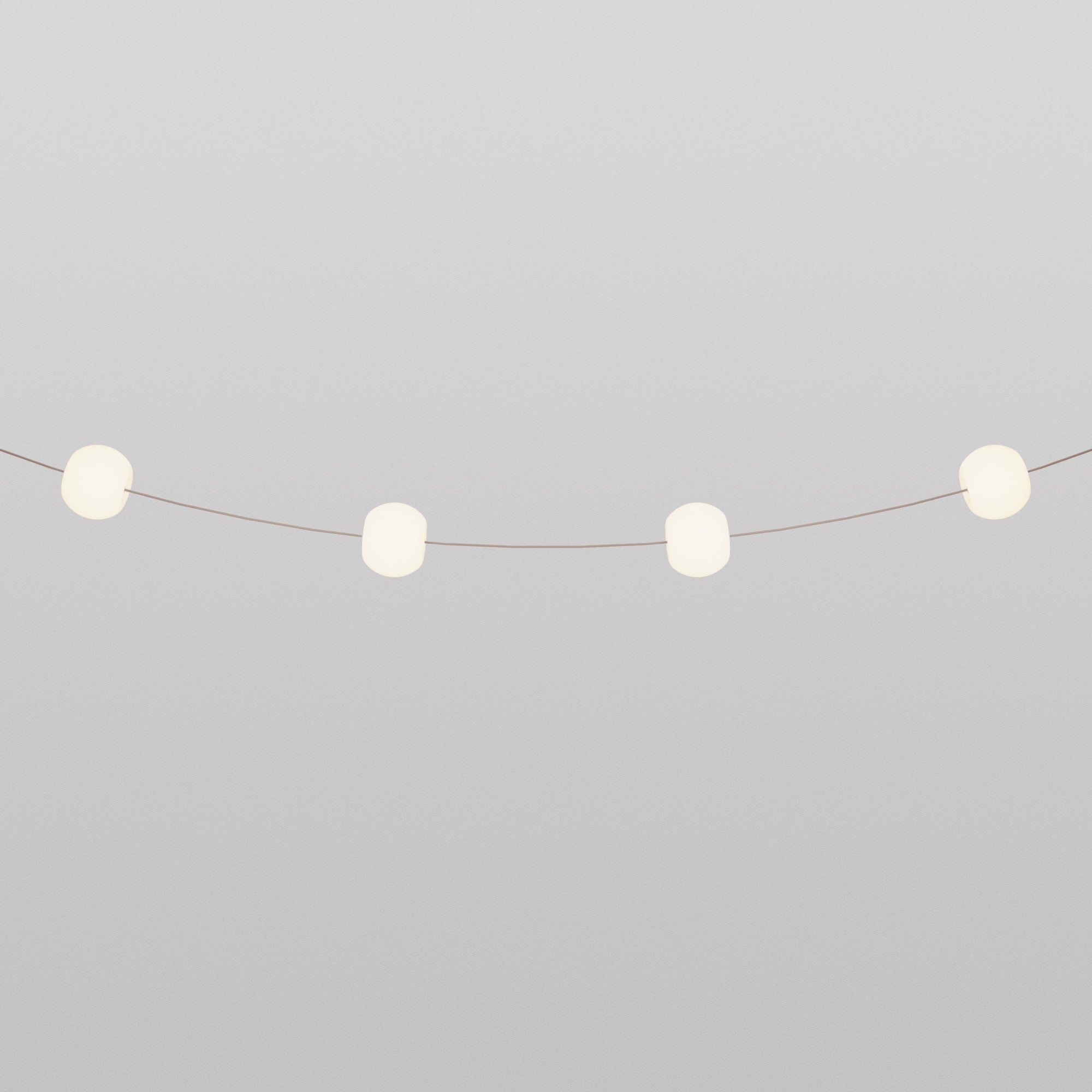 Catena luminosa 4 punti luce da esterno IP67 Desert Brown con spina UK - Marina4 Cherry 70 cm