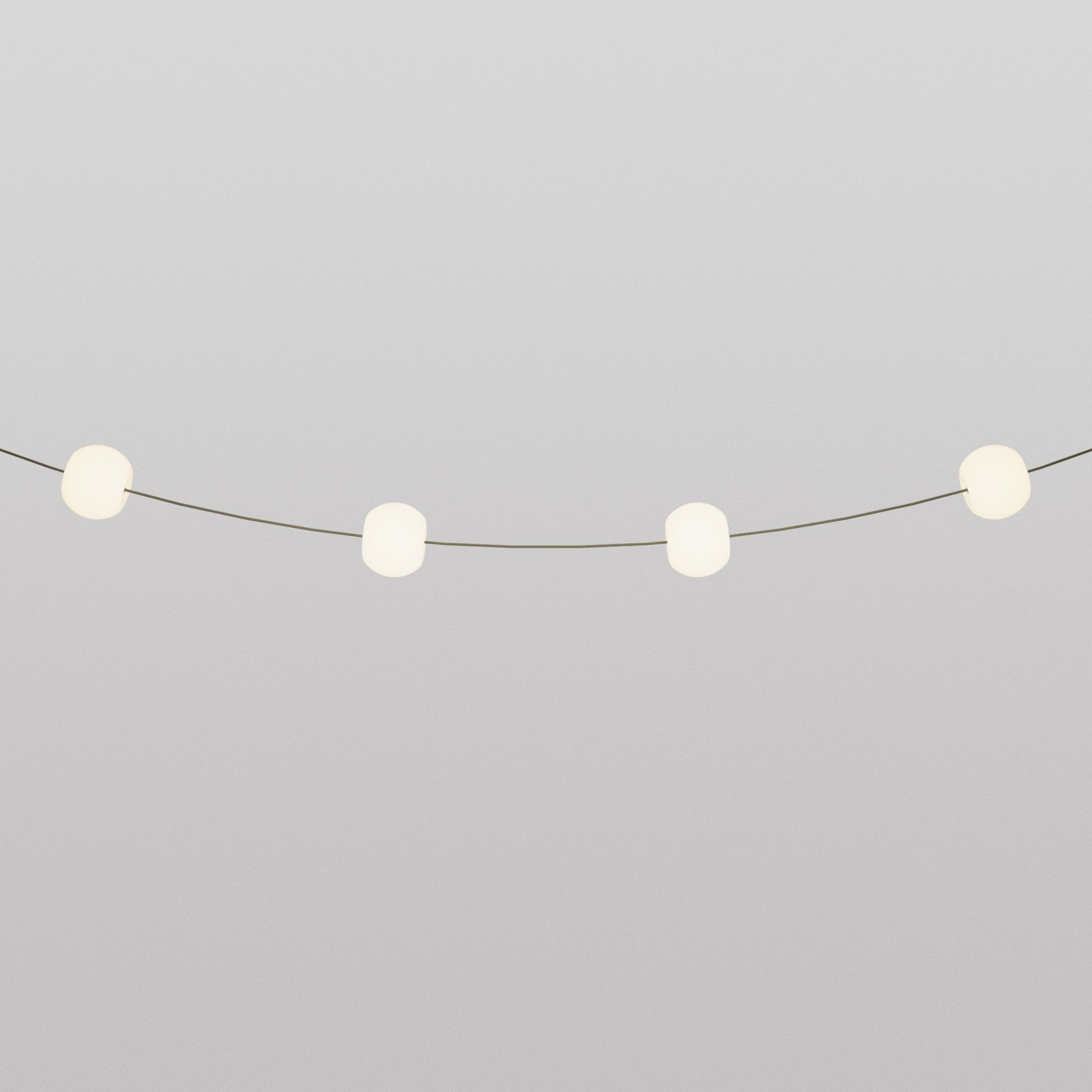 Catena luminosa 4 punti luce da esterno IP67 Verde Oliva con spina UK - Marina4 Cherry 70 cm