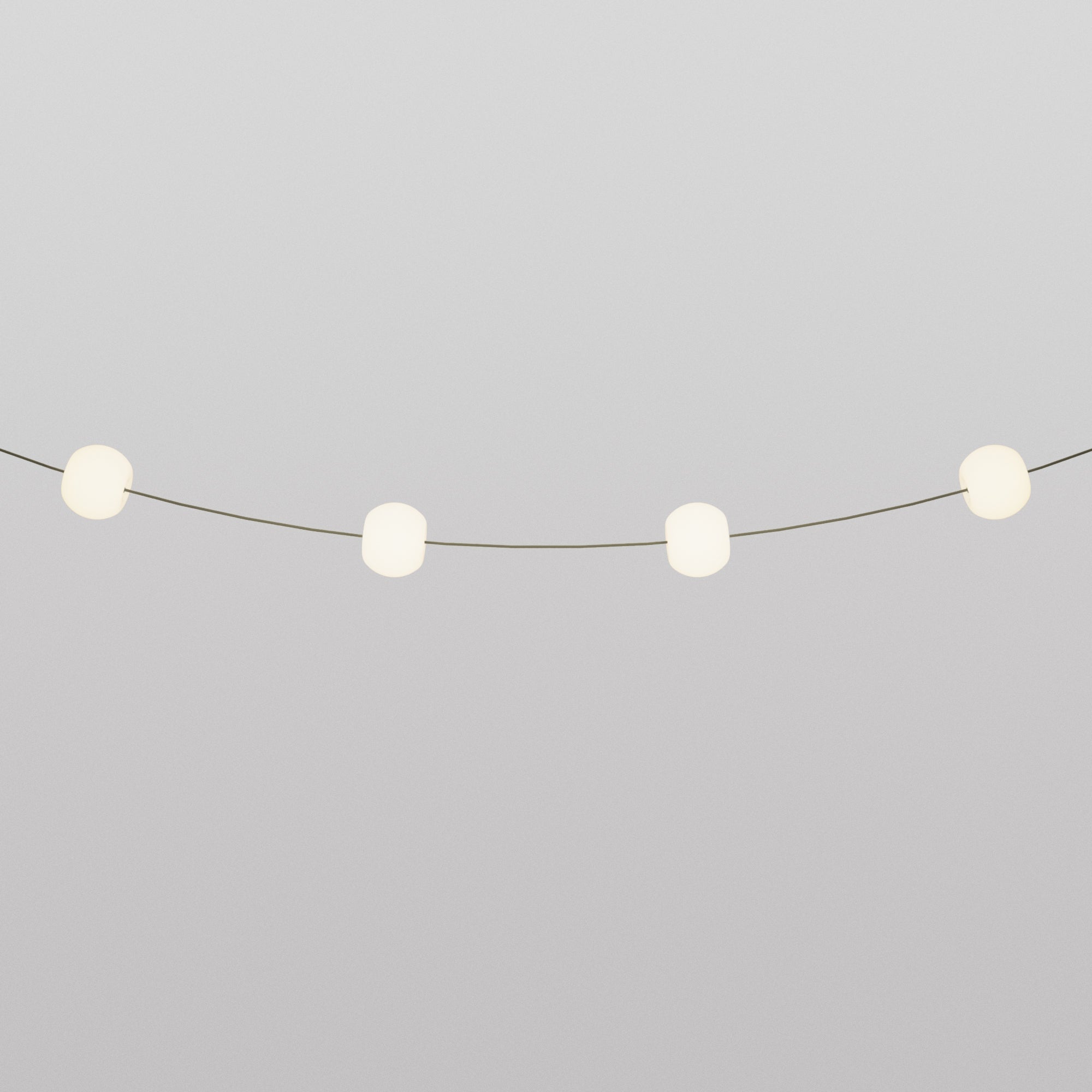 Catena luminosa 4 punti luce da esterno IP67 Verde Oliva con spina UK - Marina4 Cherry 70 cm