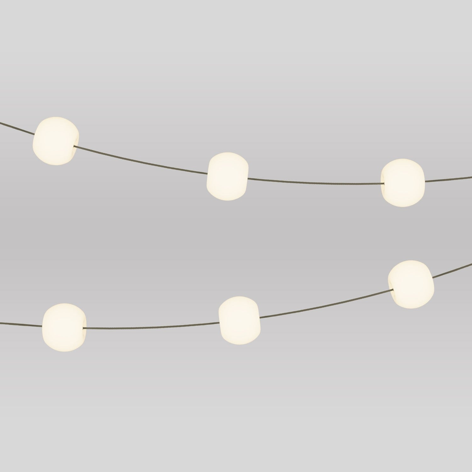 Catena luminosa 6 punti luce da esterno IP67 Verde Oliva con spina UK - Marina6 Cherry