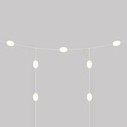 Catena luminosa reticolare 7 punti luce da esterno IP67 Bianco sabbia con spina UK - Marina GRID