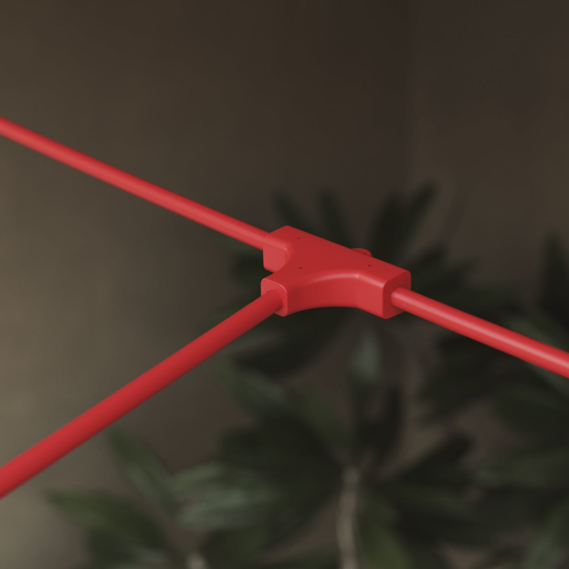 Cavo di connessione tra paralumi con forma a T - Marina - Rosso stella marina