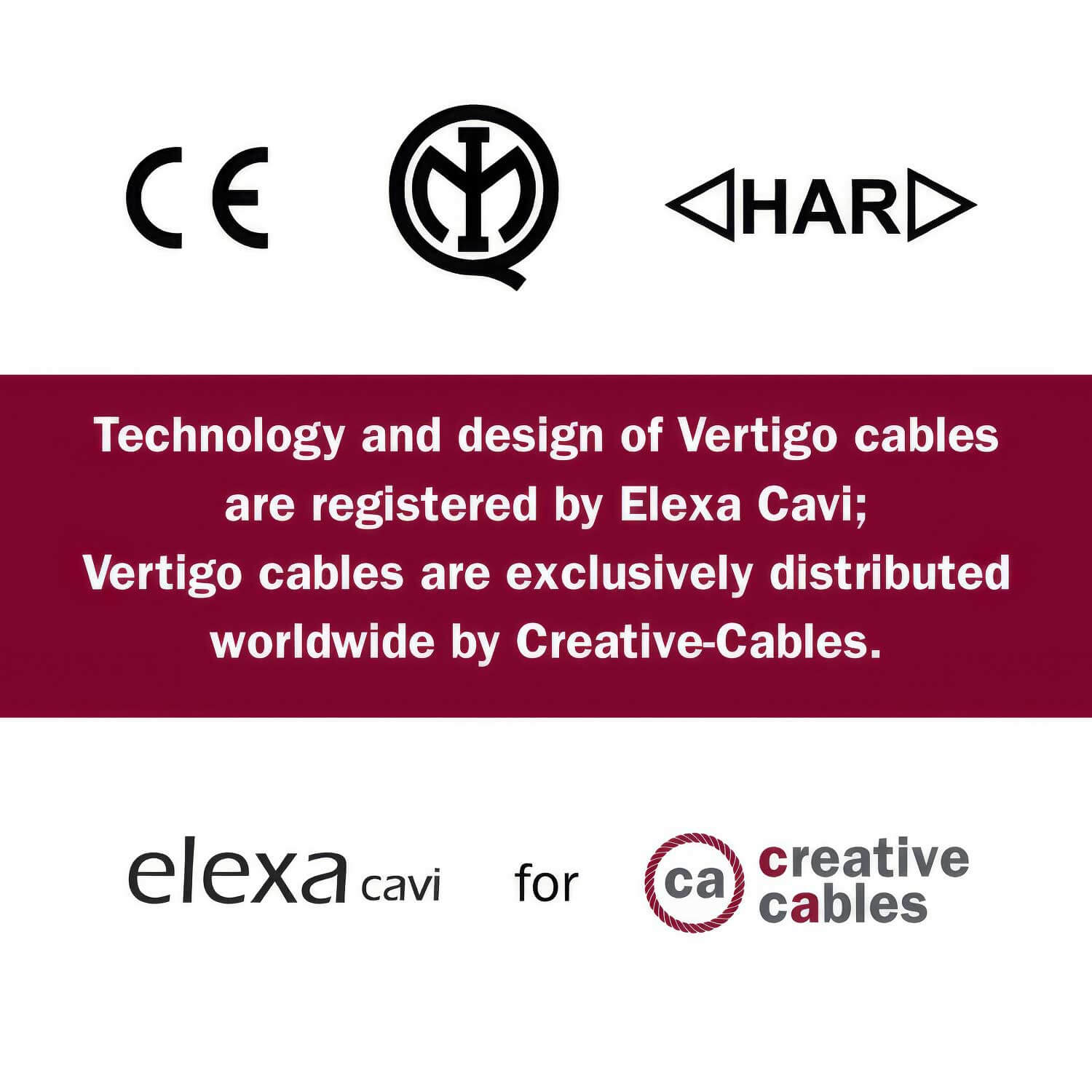 Cavo elettrico in cotone Nero Mélange Vertigo - L'Originale Creative Cables, la scelta migliore per lamapade moderne - ERC37