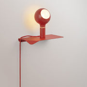 Combo Camo - Lampada con mensola e spina UK - Rosso - Creative Cables