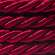 Cordone elettrico 3x0,75 rivestito in tessuto bordeaux scuro lucido