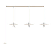 E-Snake Modulair Lampada da esterno IP65 portatile a 3 luci con paralumi e spina UK - Bianco