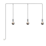 E-Snake Modulair Lampada da esterno IP65 portatile a 3 luci con spina UK - Grigio ghiaccio