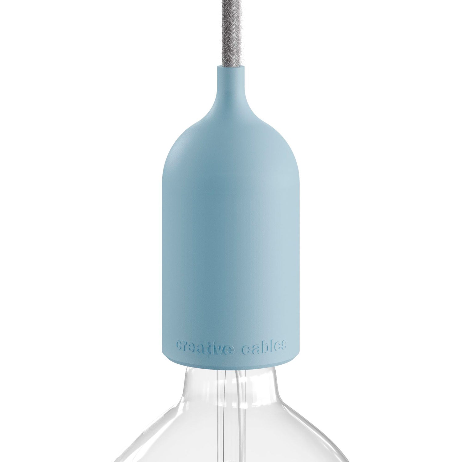 EIVA PASTEL Kit Portalampada IP65 per Esterno in Silicone E27 - Sistema Modulair - Blu carta da zucchero