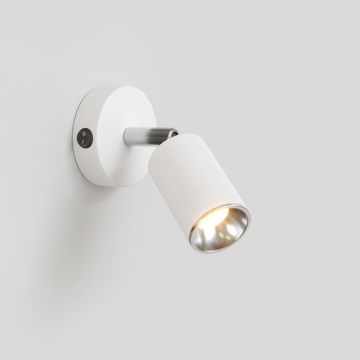 Faretto GU10 orientabile da parete o soffitto Bispot - Bianco opaco / Cromo Si Si