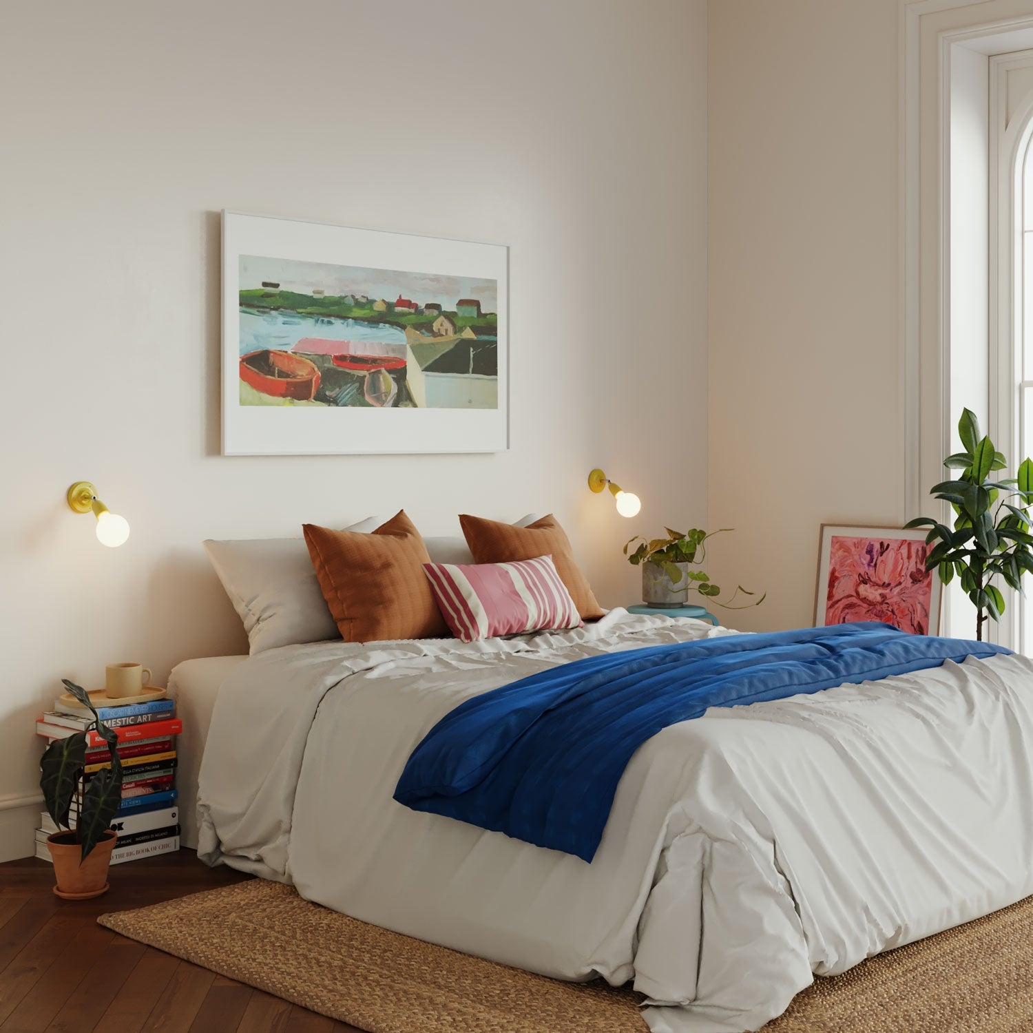 Fermaluce 90° Color, il punto luce orientabile in porcellana da parete o soffitto - Giallo