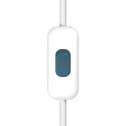 Interruttore Unipolare rompifilo Creative Switch Bianco e pulsante Petrolio