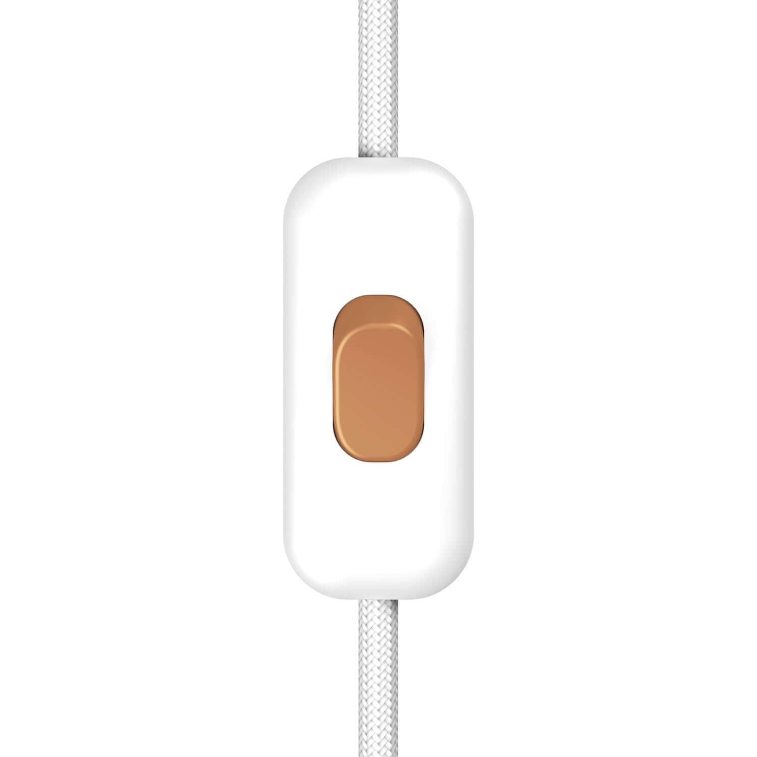 Interruttore Unipolare rompifilo Creative Switch Bianco e pulsante Rame