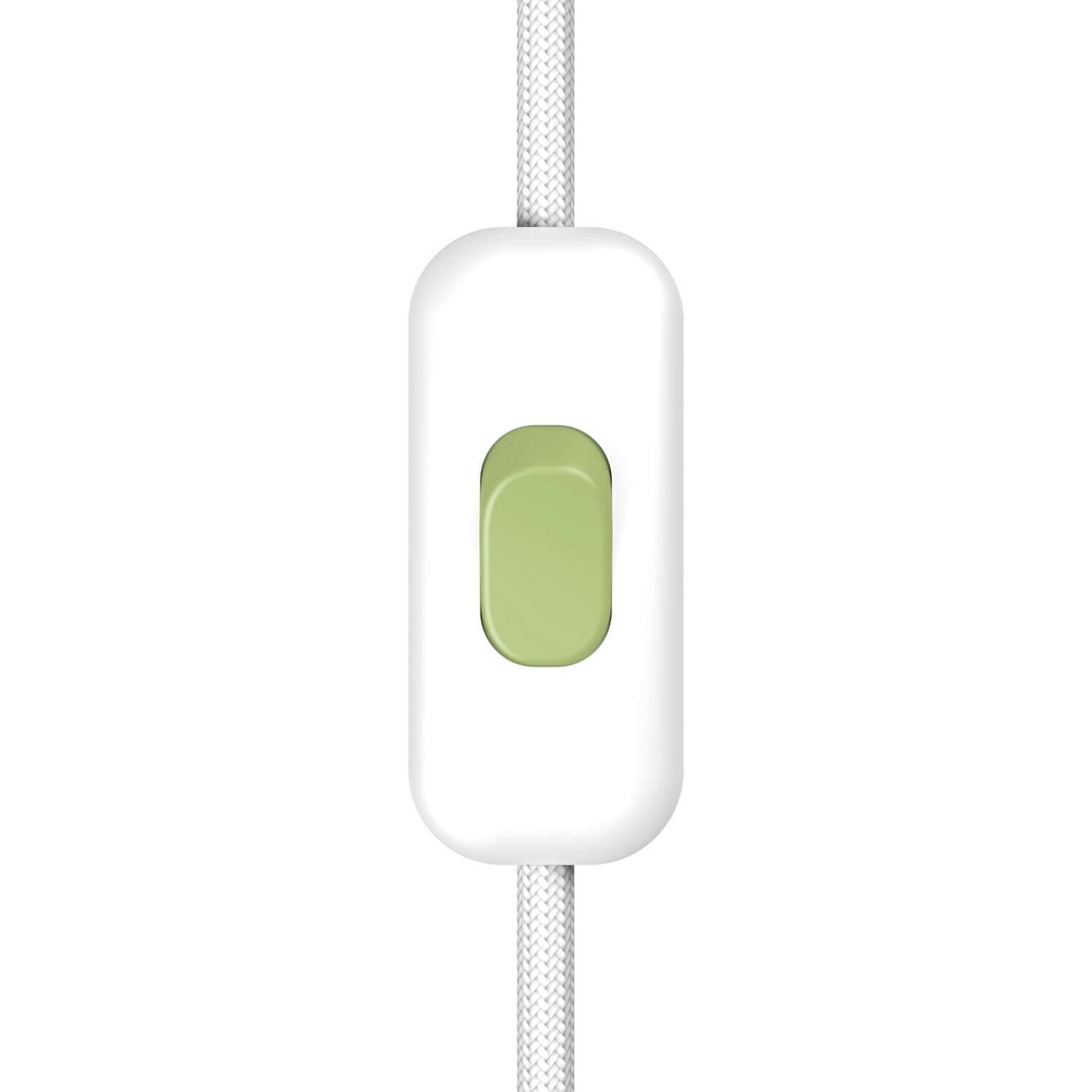 Interruttore Unipolare rompifilo Creative Switch Bianco e pulsante Verde prato