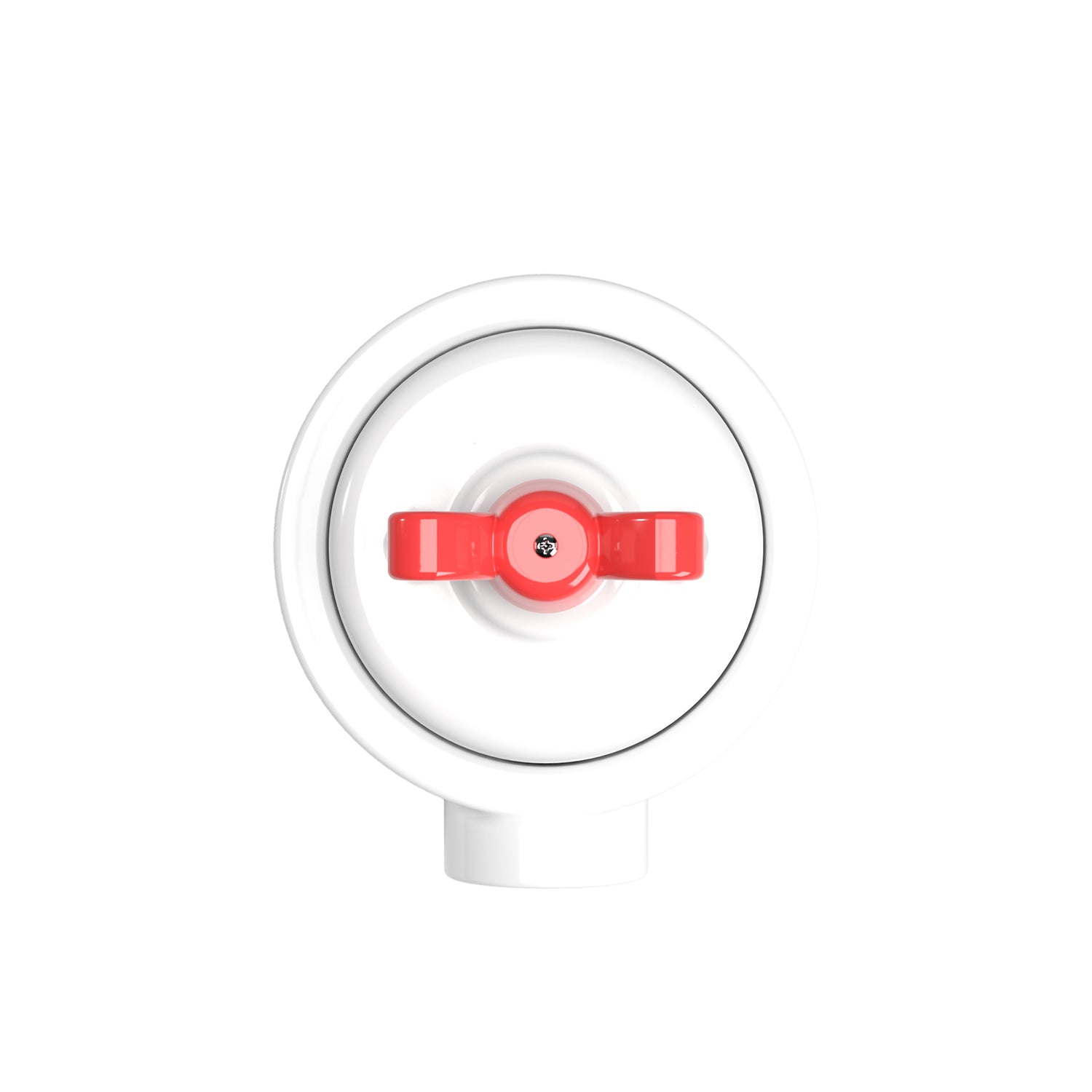 Kit interruttore/deviatore con dado a farfalla e base per Creative-Tubes in porcellana bianca Rosso 1